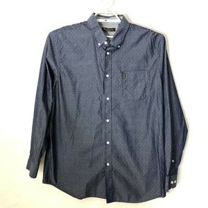 Ben Sheman Mens Chambray button shirt sz XL